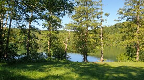 Blick auf den Haussee vom Fitnessresoure aus