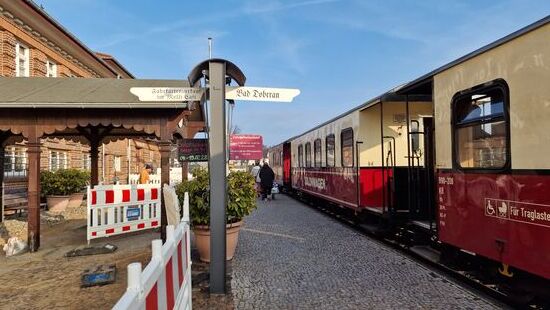 Ankunft mit der Molli in Kühlungsborn- West