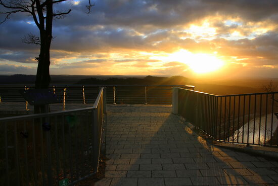 Mit den letzten Strahlen.