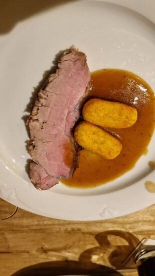 Rostbeef- auf den Punkt gegart.