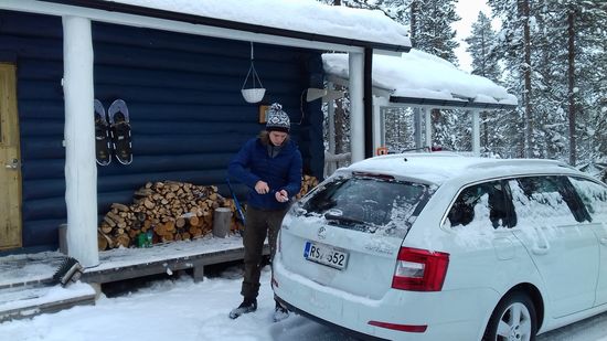 Unsere erste Hütte 'Aurora Cabin'.
