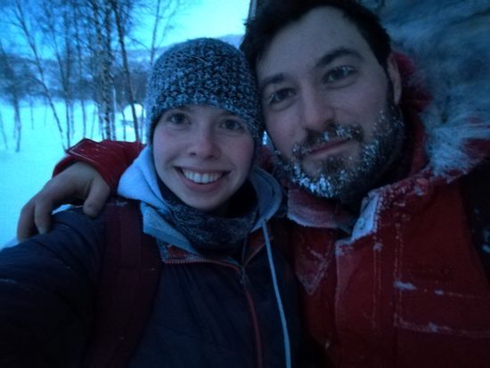 Jegliche Feuchtigkeit, die den Körper verlässt, gefriert bei diesen Temperaturen sofort - egal ob am Bart...