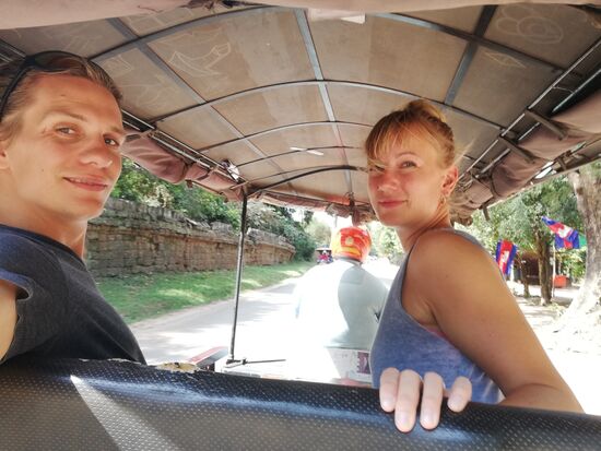 Mit dem Tuk Tuk ging es zwei Tage durch Angkor.