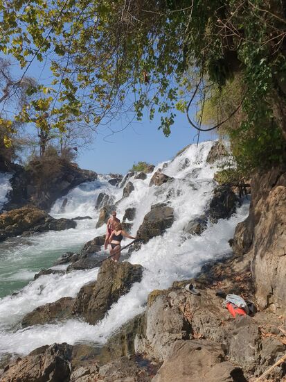 Wasserfall mit Dusche...