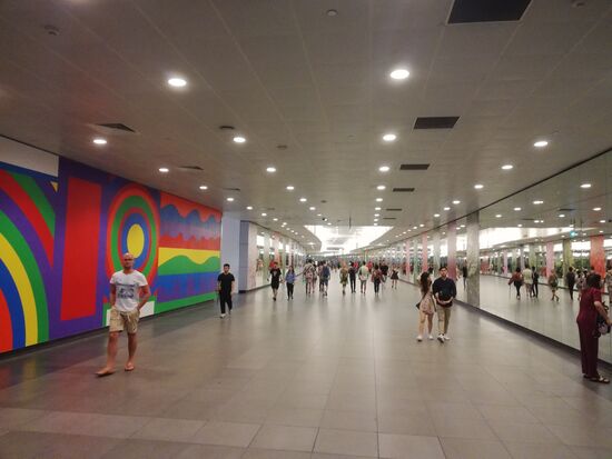 Auf dem Weg zur U-Bahn Station