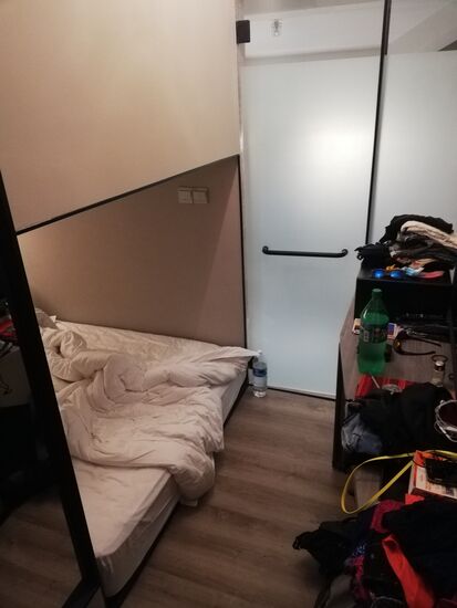 Unsere Kapsel. Über uns schliefen die Gäste aus dem Nachbarzimmer.