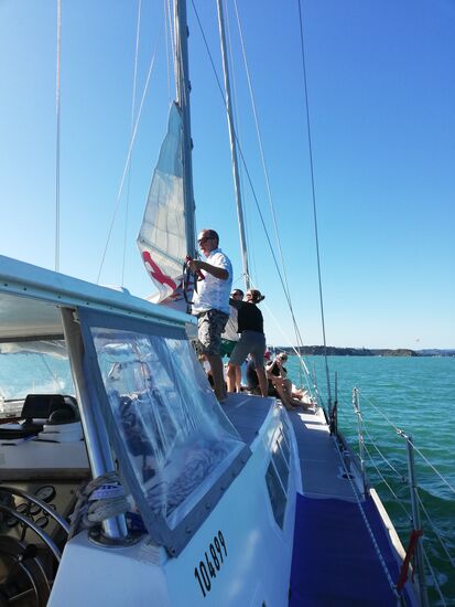 Matrose Dinter in Aktion! Auf Hoher See ist er in seinem Element.