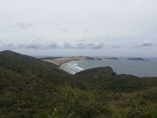 Vom Kap aus sind schon die ersten Dünen zu erahnen.