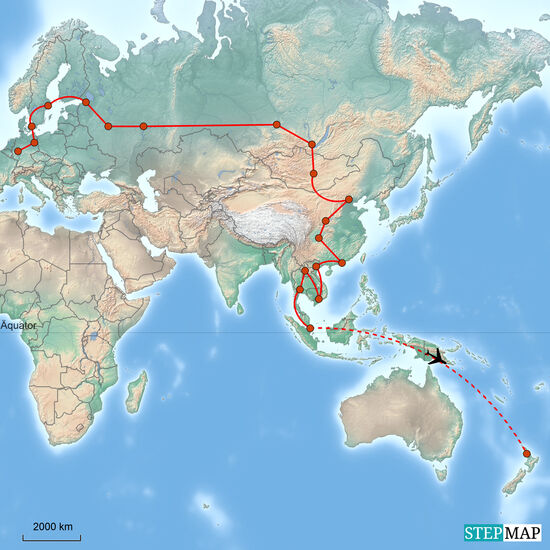 Unsere Route! Fast genau so, wie wir es geplant hatten.