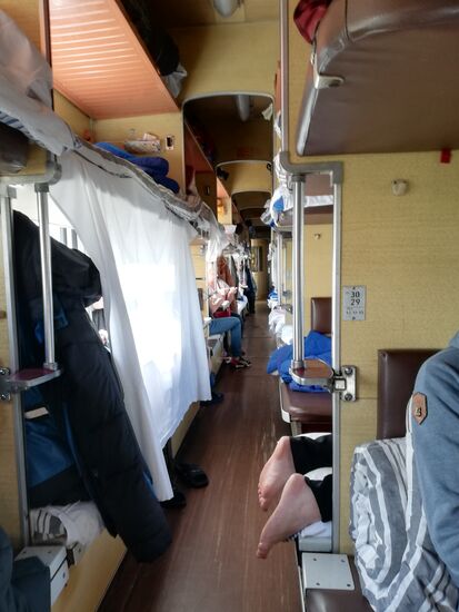 Ein Blick den Gang runter.