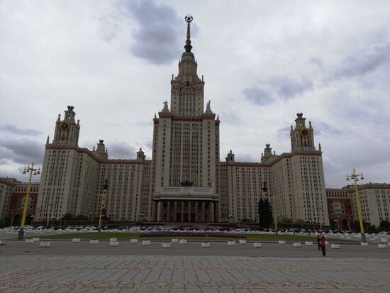 Die Moskauer Uni. Eines von sieben Gebäuden in diesem Stil in der Stadt.