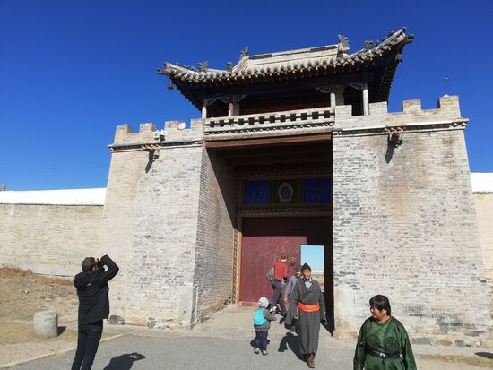 Eingang zum Tempel in Karakorum, der alten Mongolenhauptstadt.