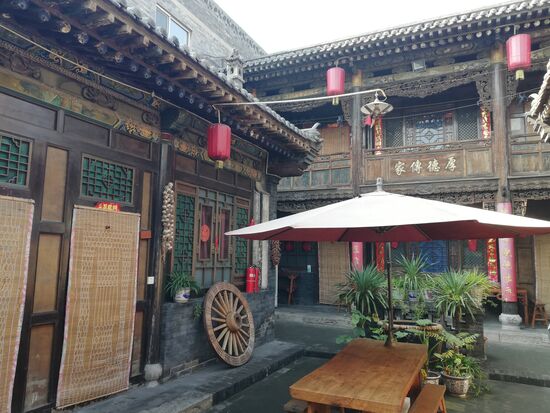 Unsere Unterkunft in Pingyao. Ganz im Stil der Ming-Zeit-Stadt.