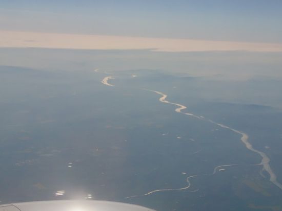 Das Donau Knie nördlich von Budapest.