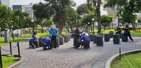 Schuhputzer im John F. Kennedy Parque