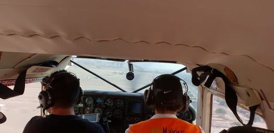 Der Pilot war manchmal auch eher um sein Aussehen besorgt und machte fleißig Selfies