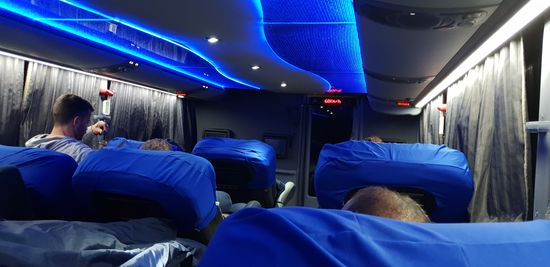 Schlafsitze im Cruz del Sur Bus