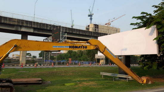 Überall in der Stadt wird gebaut.