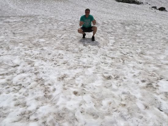 Endlich hat er seinen Schnee. 02.07.2018