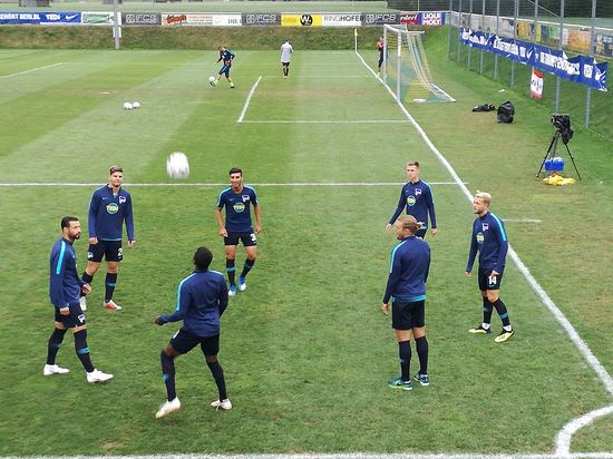 Schladming, nur etwa 30 km von Werfenweng. Hier absolvierte Hertha BSC aus Berlin ein Trainingslager mit zwei Testspielen und wir waren dabei.