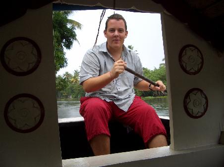 Thomas beim rudern