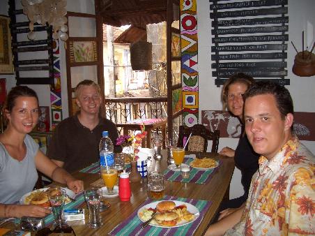Im Restaurant Venite, man kann das Goa Brot erkennen