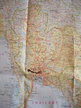 Weg von Bangkok nach Kanchanaburi