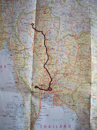 Weg von Bangkok nach Chiang Mai