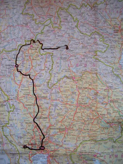 Weg von Chiang Saen nach Luang Prabang