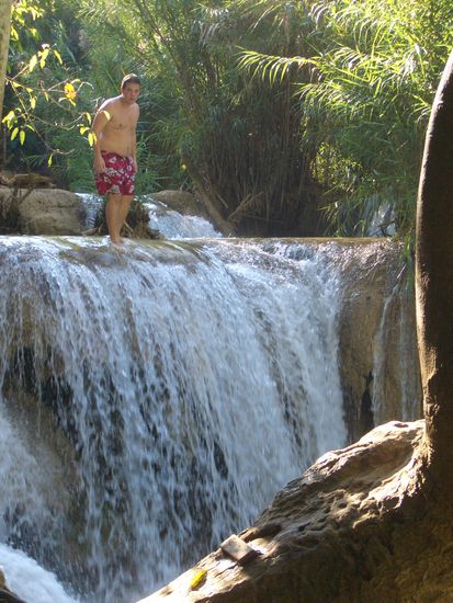 Sprung vom Wasserfall