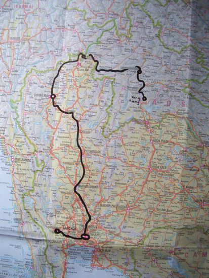 Weg von Luang Prabang nach Vang Vieng