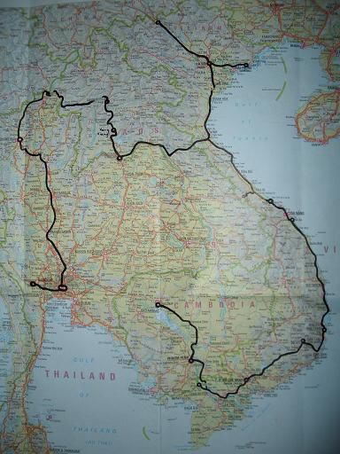 Weg von Phnom Penh nach Siem Reap