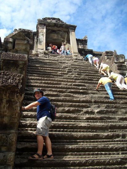 Und dann gings natuerlich auch wieder runter, Angkor Wat