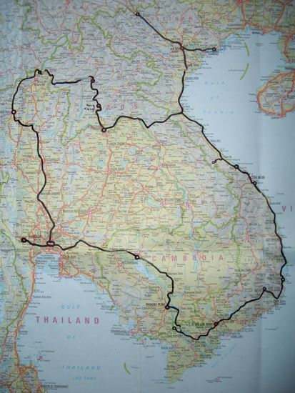 Weg von Siem Reap nach Bangkok