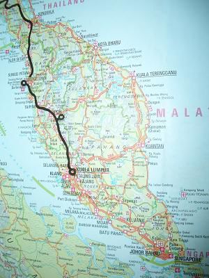 Weg von KL nach Cameron Highlands