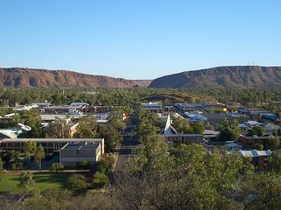 Aussicht auf Alice Springs vom Anzac-Hügel