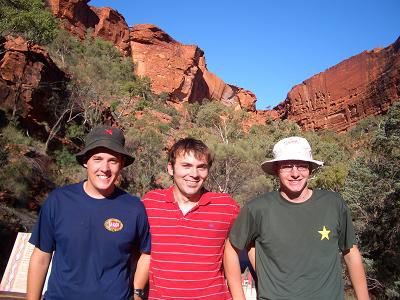 Thömi, Christian und Marco in der Schlucht des Kings Canyon