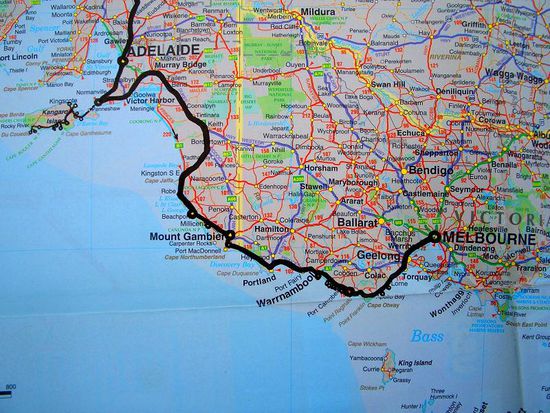 Kangaroo Island – Beachport – Mt. Gambier – Great Ocean Road - Melbourne