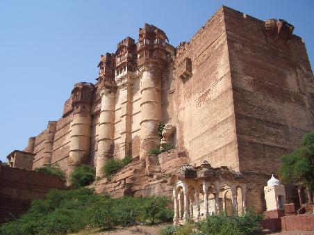 Das schoenste und groesste Fort (Meherangarh) das wir bislang gesehen haben