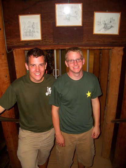 Thömi und Marco in der Mine