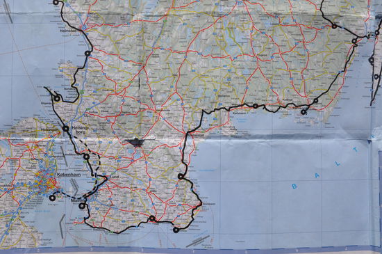 Weg von Kalmar nach Helsingborg