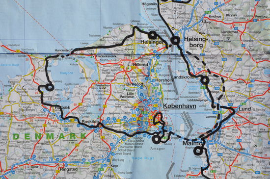 Weg von Helsingør nach Kopenhagen