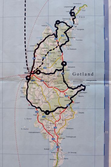 Weg um die Insel Gotland