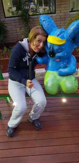 Beim Minigolf
