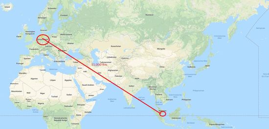 Zuvor etwas Erdkunde 
(falls Ihr es nicht wusstet)