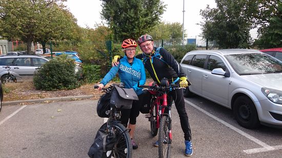 Stephan und ich am Start in Lyon