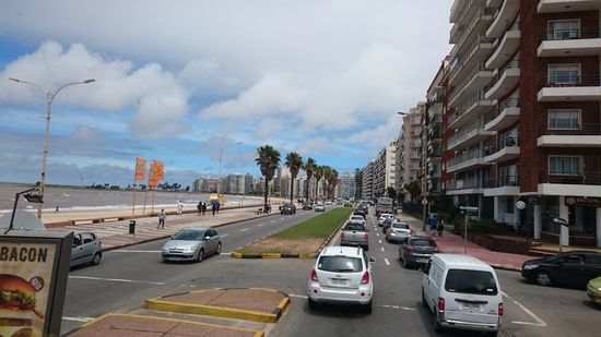 Die Promenade von Montevideo mit moderner Hochhausbebauung
