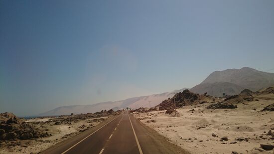 Salzablagerungen in der Wüste