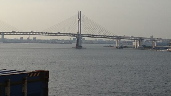 Yokohama und die Bucht von Tokio sehe ich nur vom Schiff aus