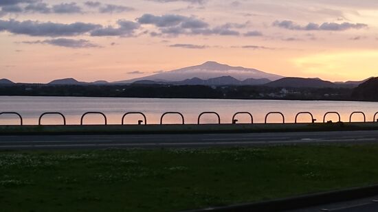 Blick auf den Hallasan den größten Vulkan auf Jeju Jeju